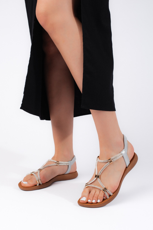 sandálias prateadas sandálias prateadas