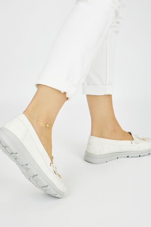 mocassins brancos confortáveis de...