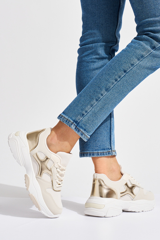 Sapatos casuais femininos bege