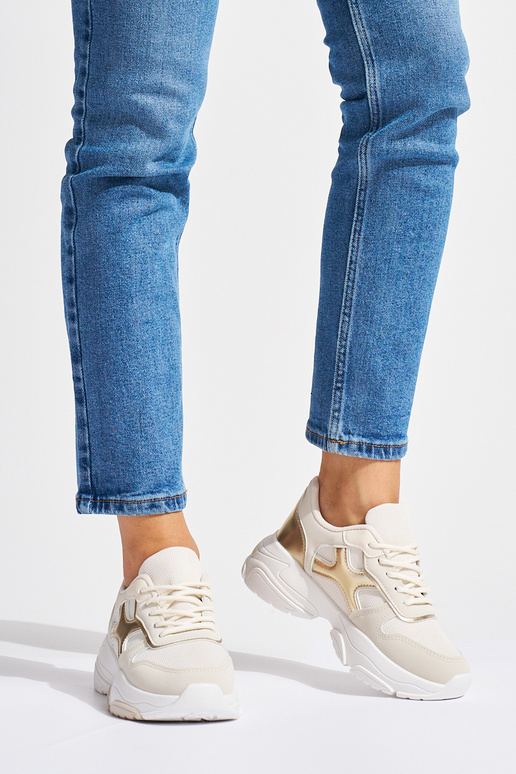 Sapatos casuais femininos bege