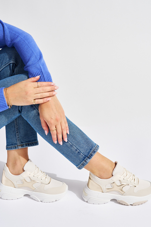 Sapatos casuais femininos bege