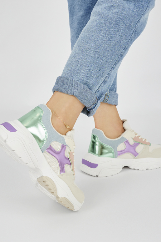 Sapatos casuais femininos multicoloridos