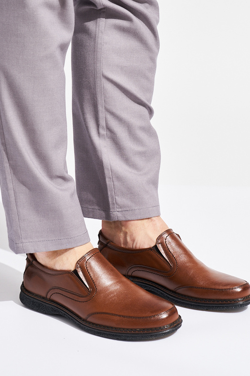 botins castanhos para homem com fivela