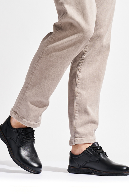 botins pretos masculinos amarrados