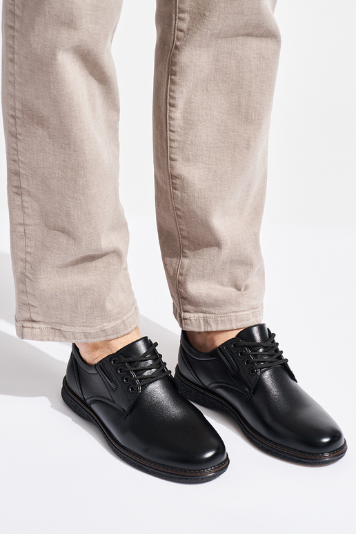 botins pretos masculinos amarrados
