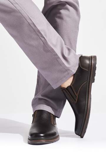 marrom escuro homens meio... 2