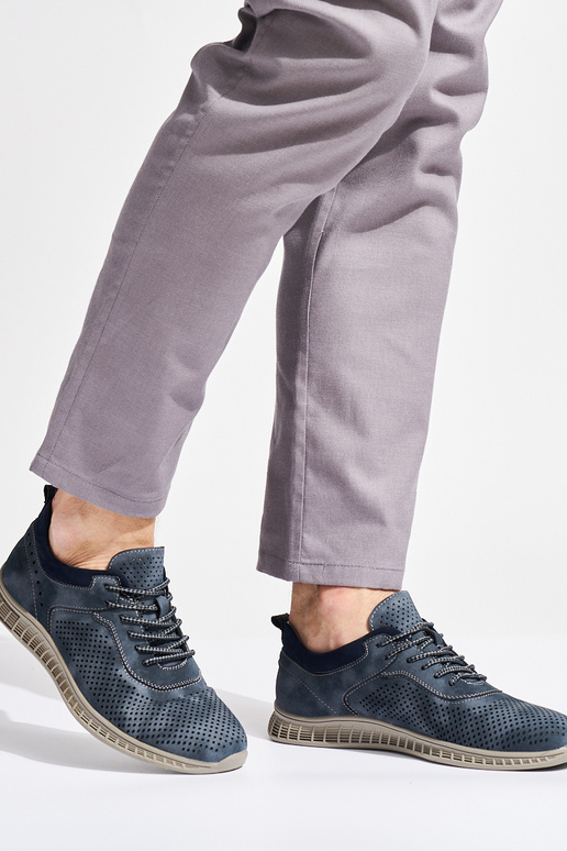 botins masculinos azuis com elementos...