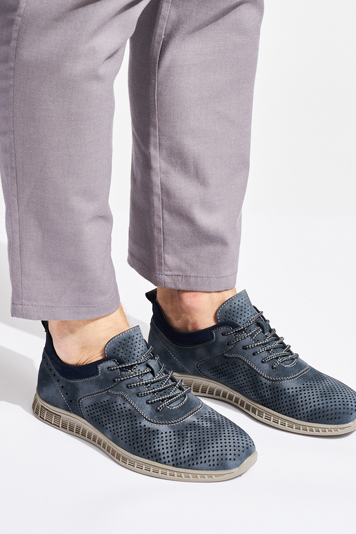 botins masculinos azuis com elementos...