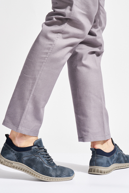 botins masculinos azuis com elementos...