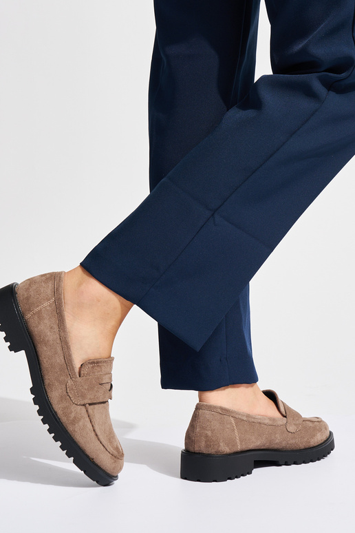 Mocassins de camurça para mulheres