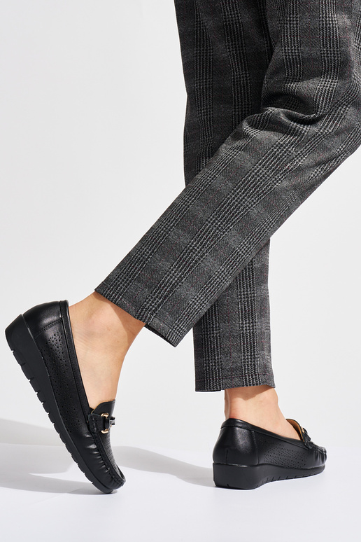 cor preta a céu aberto mocassins em...