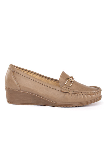 mocassins femininos bege...