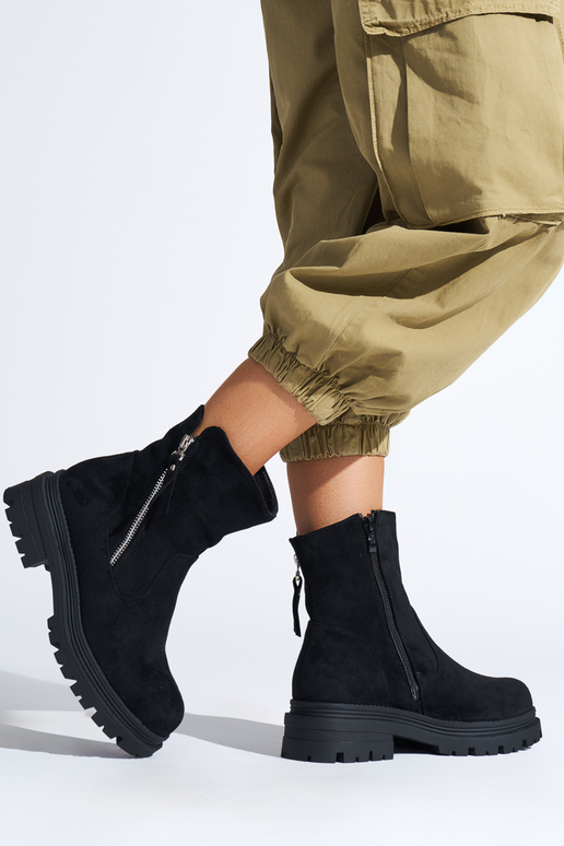 sapatos femininos pretos com zamkiem...