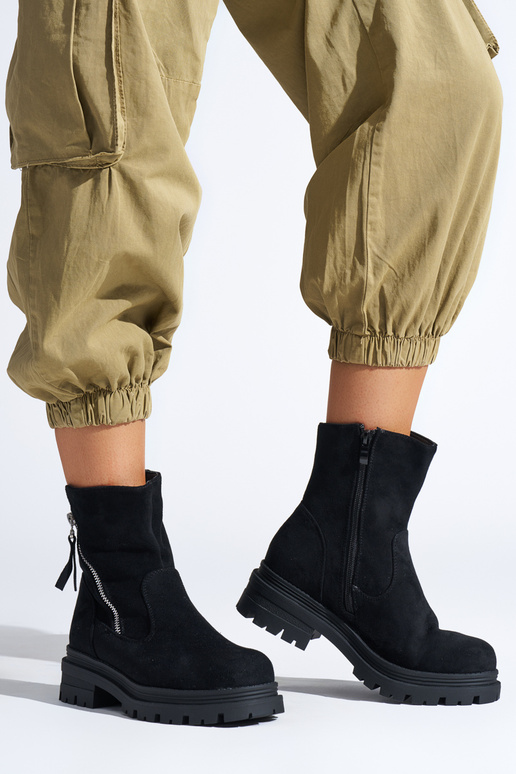 sapatos femininos pretos com zamkiem...