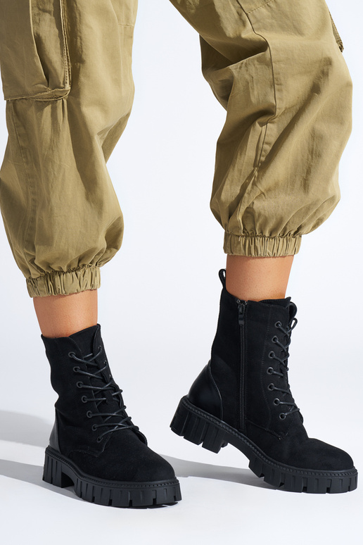 botas femininas pretas com cadarço botas femininas pretas com cadarço