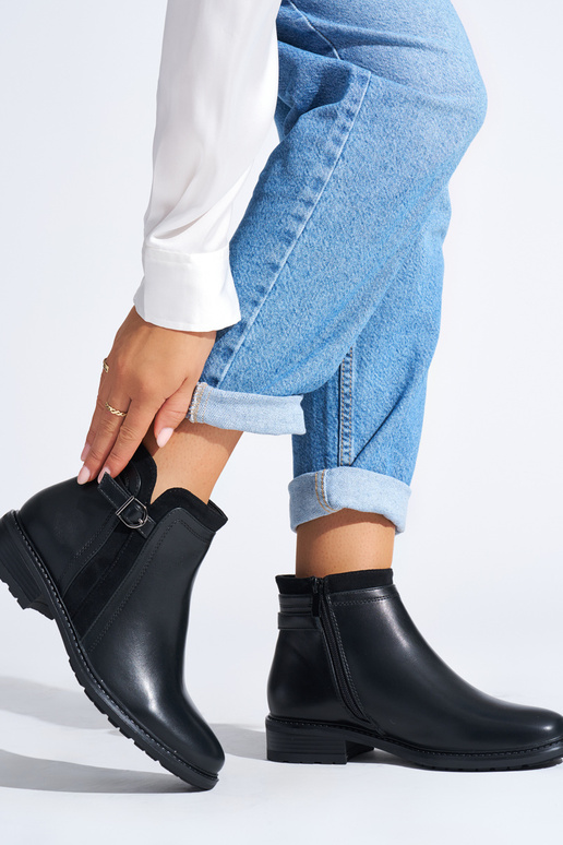 sapatos femininos pretos com salto baixo