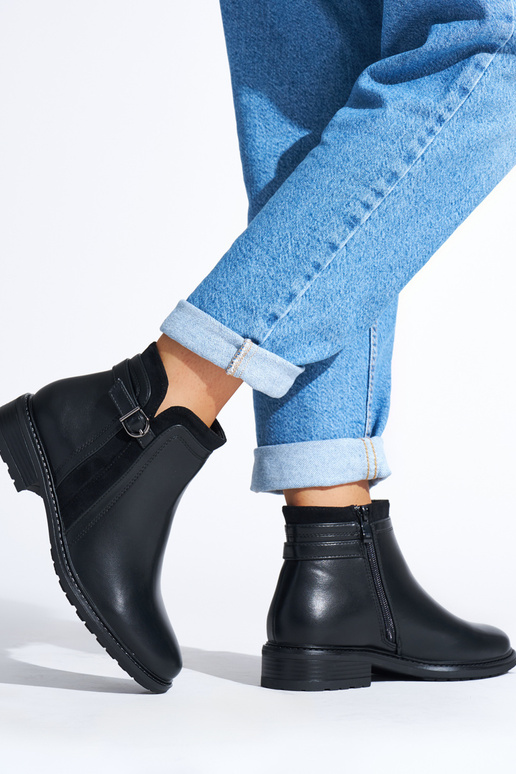 sapatos femininos pretos com salto baixo