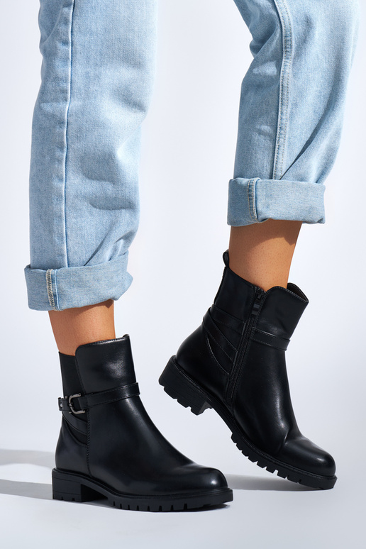 sapatos femininos pretos com fivela...