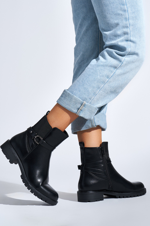 sapatos femininos pretos com fivela...