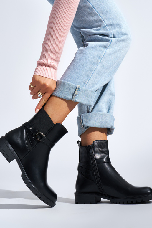 sapatos femininos pretos com fivela...