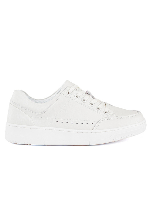 sapatos de couro branco com...