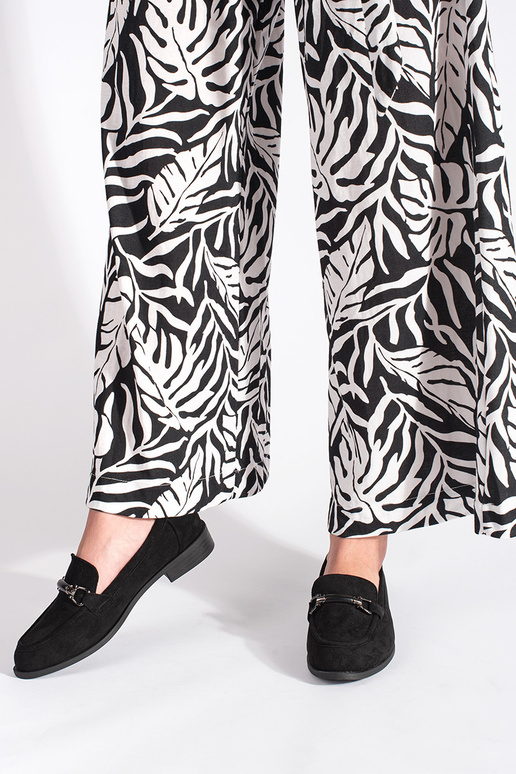 Mocassins clássicos de camurça preta Mocassins clássicos de camurça preta