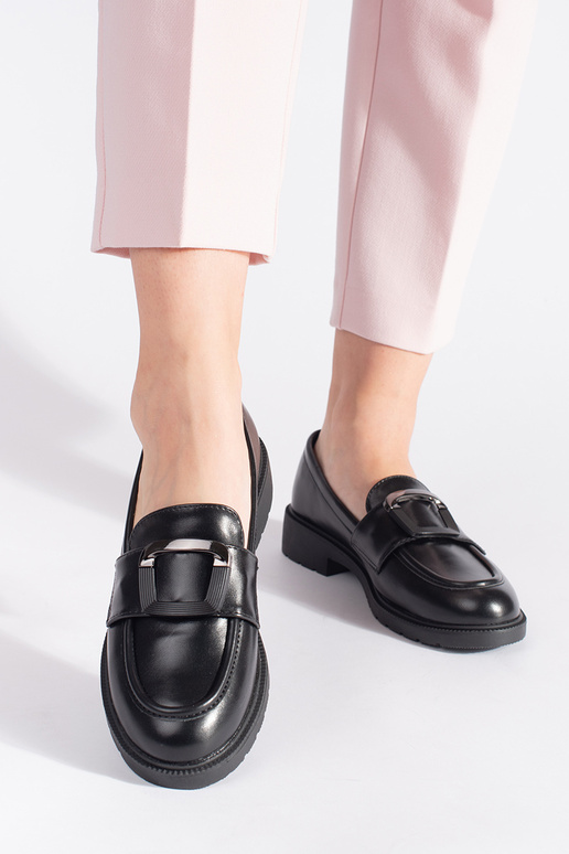 mocassins femininos negros com fivelas mocassins femininos negros com fivelas