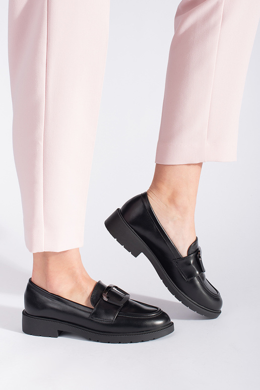 mocassins femininos negros com fivelas mocassins femininos negros com fivelas