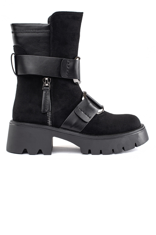 cor preta de camurça Sapatos...