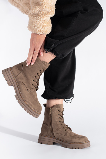 botas femininas bege com... 2
