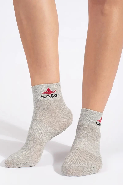 skarpetki feminino cinza Vico 3 peças skarpetki feminino cinza Vico 3 peças