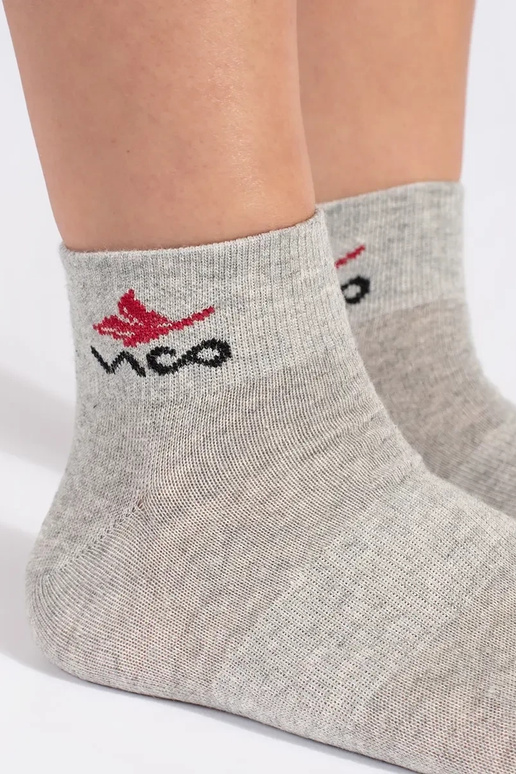 skarpetki feminino cinza Vico 3 peças skarpetki feminino cinza Vico 3 peças