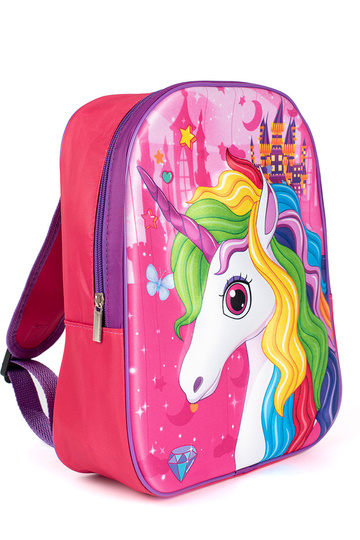 mochila rosa-roxa para...