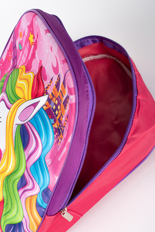 mochila rosa-roxa para menina z...