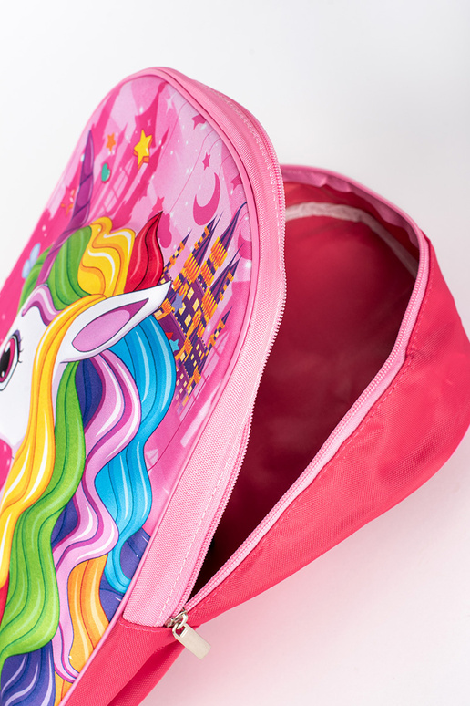 mochila rosa para menina z jednorożcem