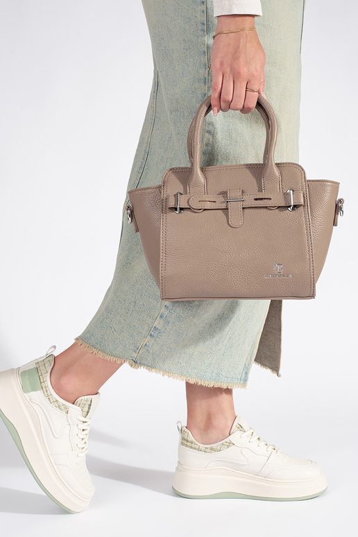 cor de marfim bolsa elegante ze...