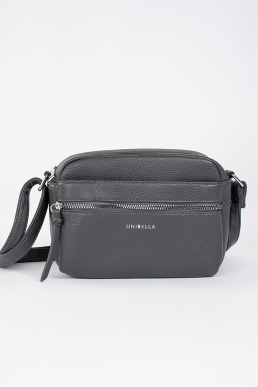 Pequeno cinza bolsa elegante no ombro