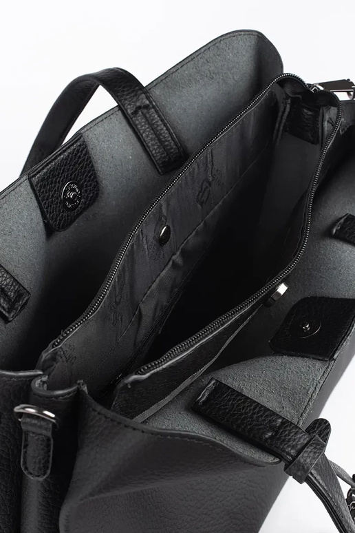 bolsa grande preta com franjas