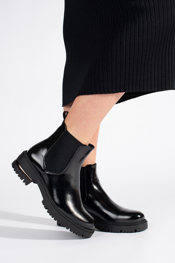 com efeito verniz Sapatos... 2