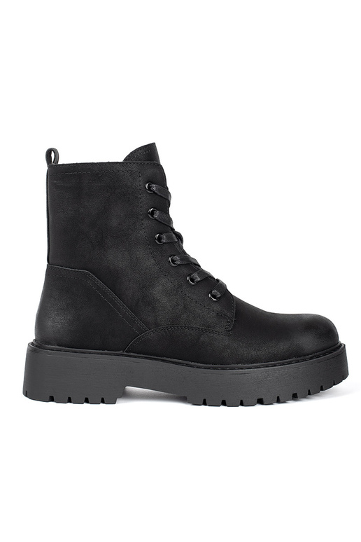 cor preta botas com uma plataforma...