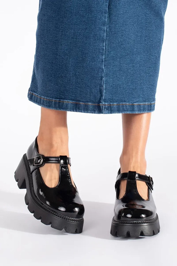 cor preta lacado Sapatos... 2