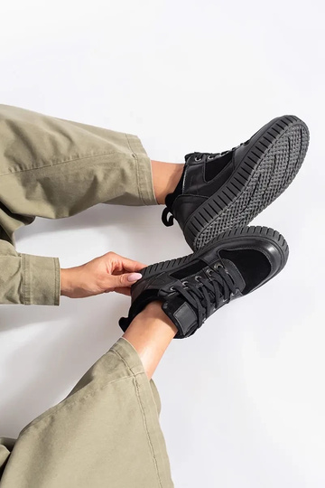 cor preta alto Sapatos... 2