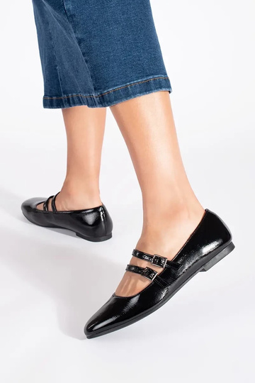 cor preta lacado bailarinas... 2