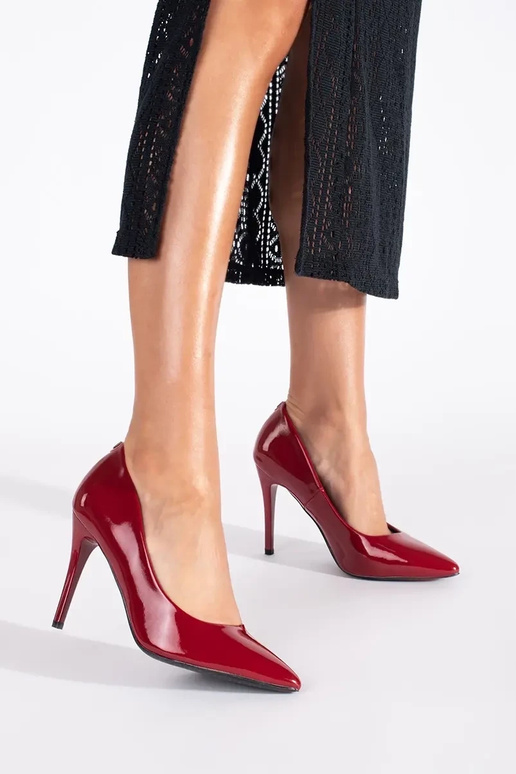 Borgonha lacado salto alto Borgonha lacado salto alto