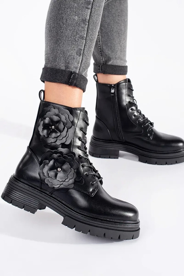 cor preta isolar botas de... 2