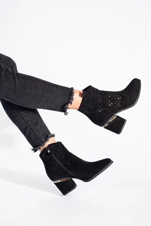 cor preta a céu aberto botas de...