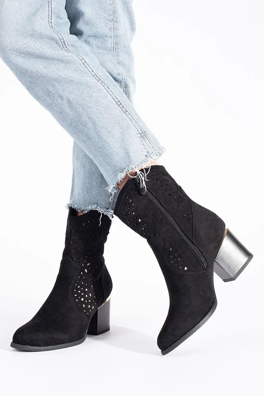 com elementos abertos sapato botas de...