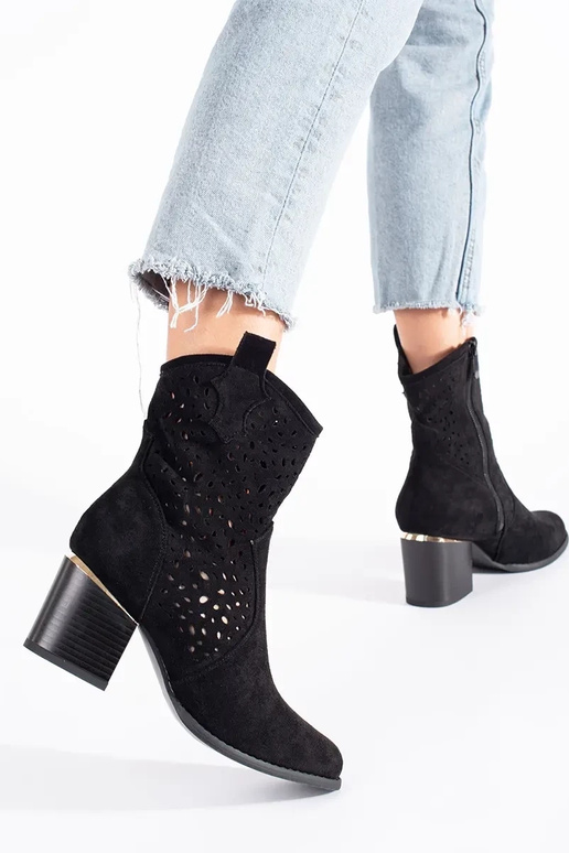 com elementos abertos sapato botas de...