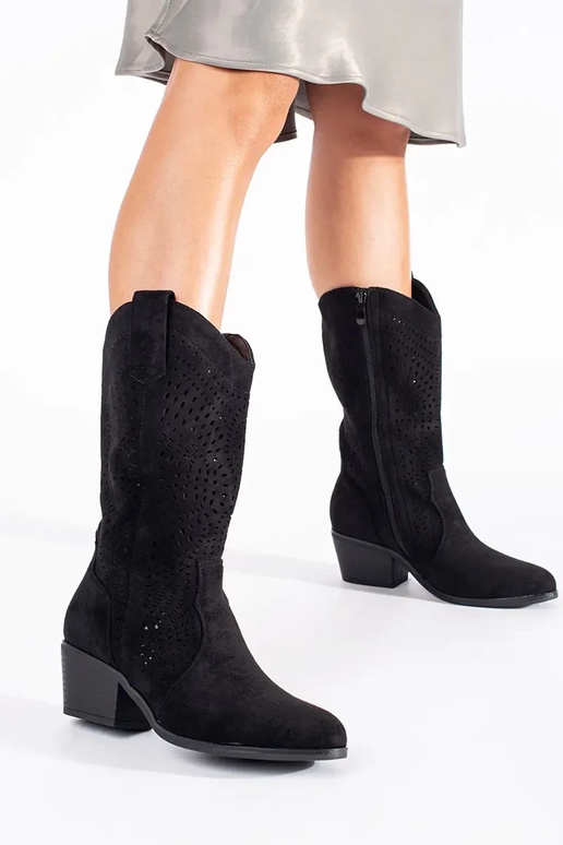 cor preta a céu aberto botas de...