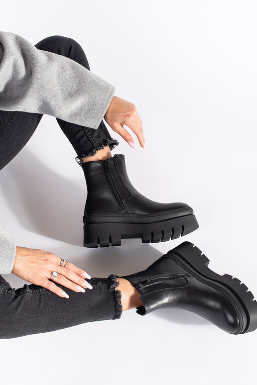 cor preta Sapatos femininos com uma...